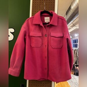 Anthropologie Women's Boyfriend Pink Shacket